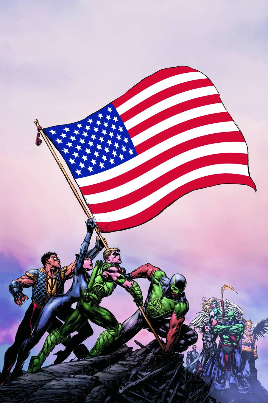 Justice League of America #1 Texas State Flag D.C Comics  CB4839 